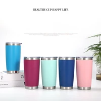20oz travel mug insulated tumbler stainless steel car ice cup camping double wall vacuum insulation water coffee cups with lid