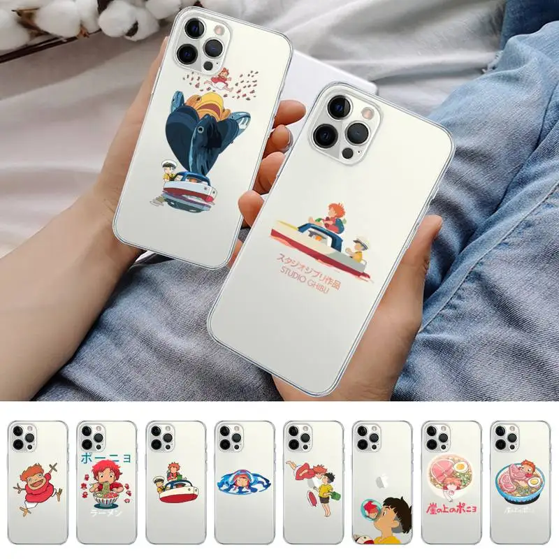 

Anime Ponyo Ponyo on the Cliff Phone Case for iPhone 11 12 13 mini pro XS MAX 8 7 6 6S Plus X 5S SE 2020 XR case
