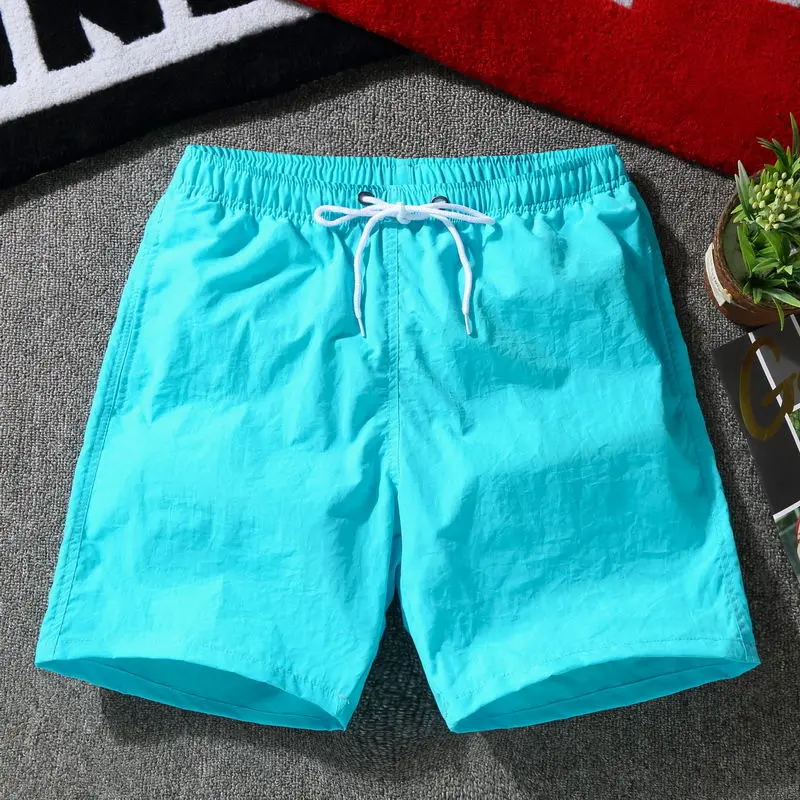 

Summer thin 3 / 4 quick dry pants men's Beach casual shorts couple simple solid sports large m-5xl