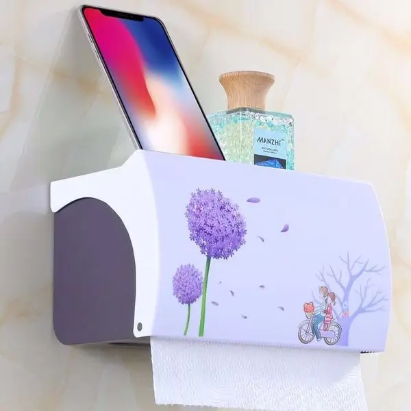 Водостойкий держатель для туалетной бумаги GURET пластиковые настенные крепления