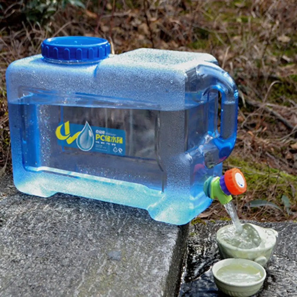 

Camping Water Bucket Water Canister Drinking Bucket Water Container Storage For Camping Outdoor Self-driving 5/8/12L With Faucet