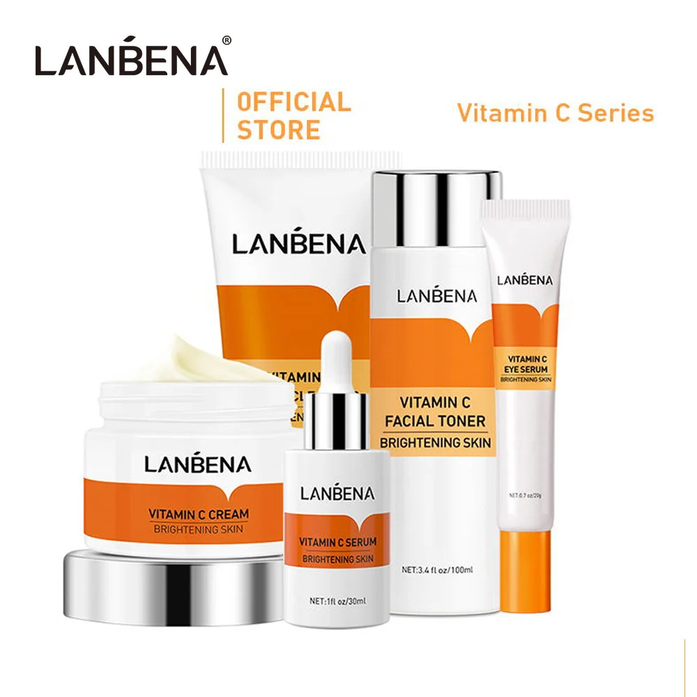 

LANBENA витамин C отбеливающая фотородная Сыворотка для лица Сыворотка для кожи вокруг глаз тоник VC эссенция очищающее средство отбеливание ве...