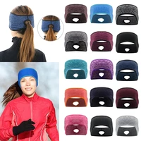1pcs outdoor sports women girls hair sweat hair bands ponytail headband ear warmer winter sweatband running headband