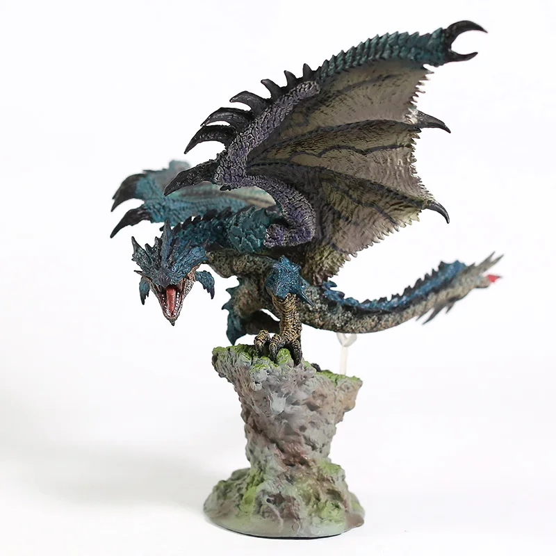

MHW Monster Hunter World Red Sliver Azure Rathalos Nergigante PVC Figure Model Toy Collection Statue