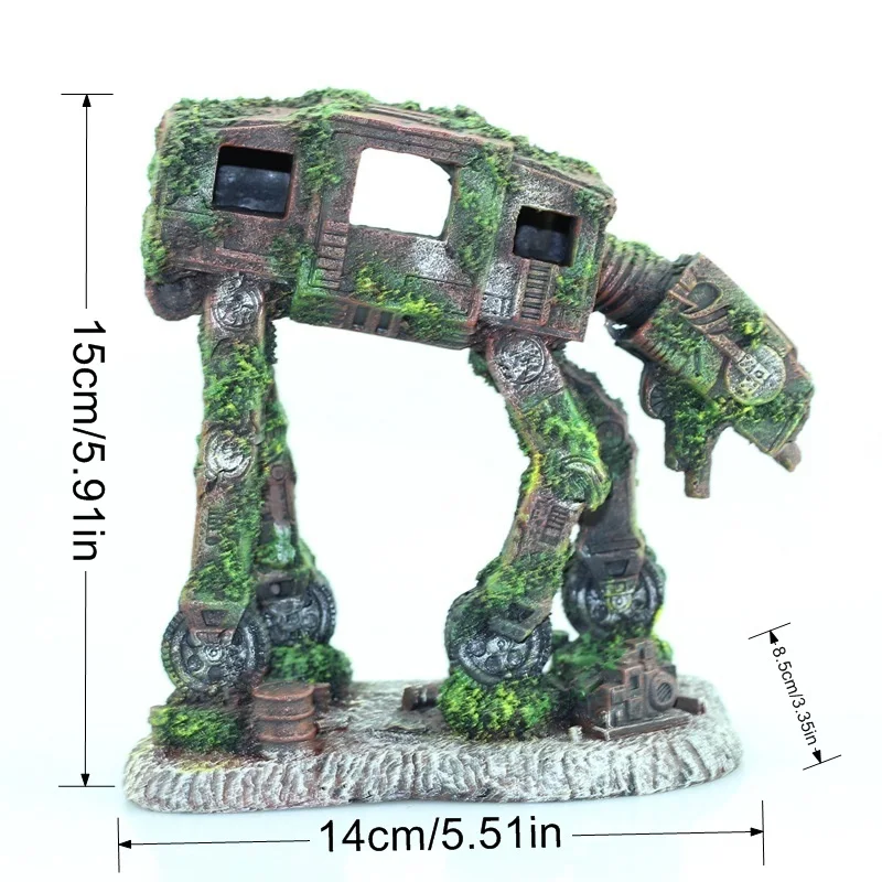 1pcs Emulation Autobot Robot Dog Resin Aquarium Landscape Decoration for Fish Tank | Decorations & Ornaments