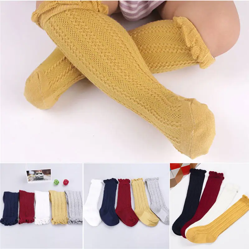 

Baby Girl Boy Warm Solid Knitted Stockings 0-3T Newborn Infant Toddler Kids Casual Knee High Socks Leg Warmer