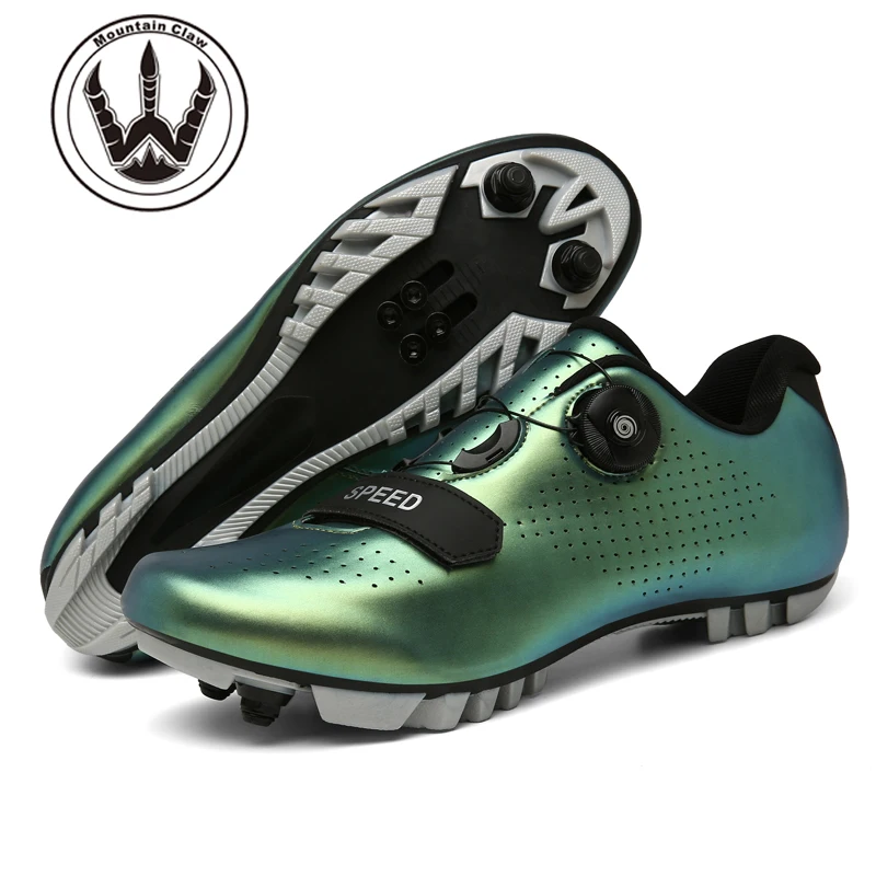 

Dazzle Color Cycling Shoes MTB Breathable Self-Locking SPD Cleat Bicycle Shoes Outdoor Racing Sneakers Men Road Bike Sport Shoes