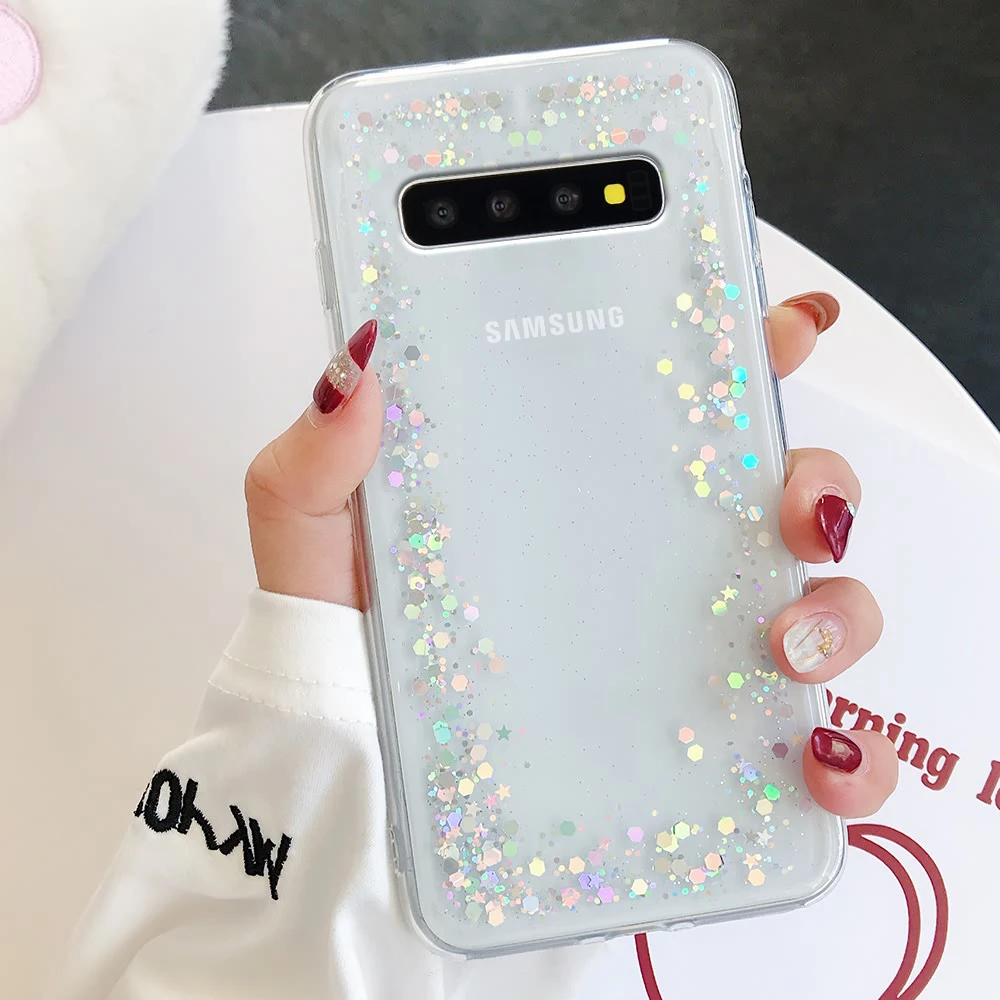 Мягкий Блестящий блестящий чехол LAPOPNUT для Samsung Galaxy S20 Ultra 5G S9 S8 Plus S7 Edge S10 S10e