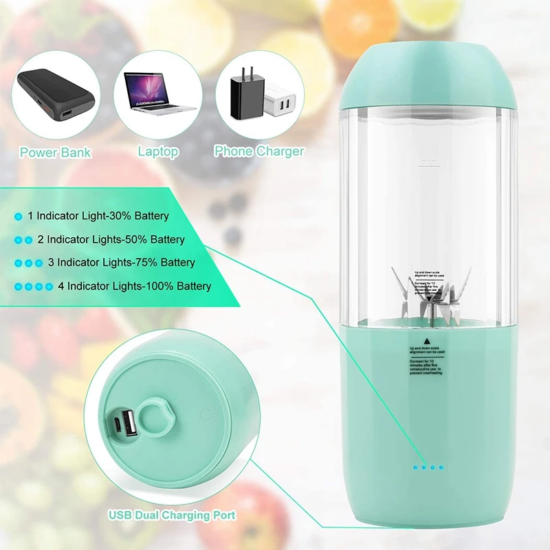Beste Blender Smoothie Makers,Mini Draagbare Blender,Smoothie Shake Maker, Draagbare Blender,Fruit Mixer,380Ml