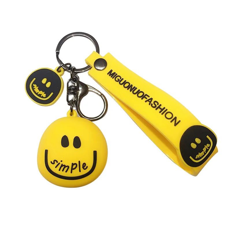 

Cartoon Smile Face Cute Funny Face KeyChains Key Chains Woman Jewelry Key Rings Car Bag Charming Gift