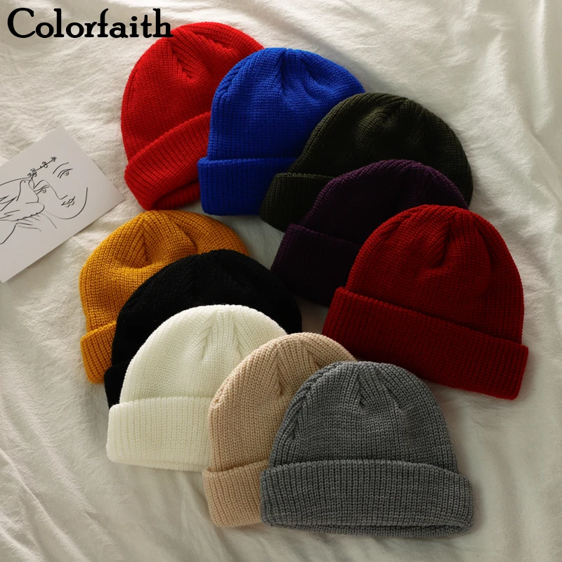 Colorfaith 2019 новинка осень зима женские шапки бини вязаная шапка теплая красивая