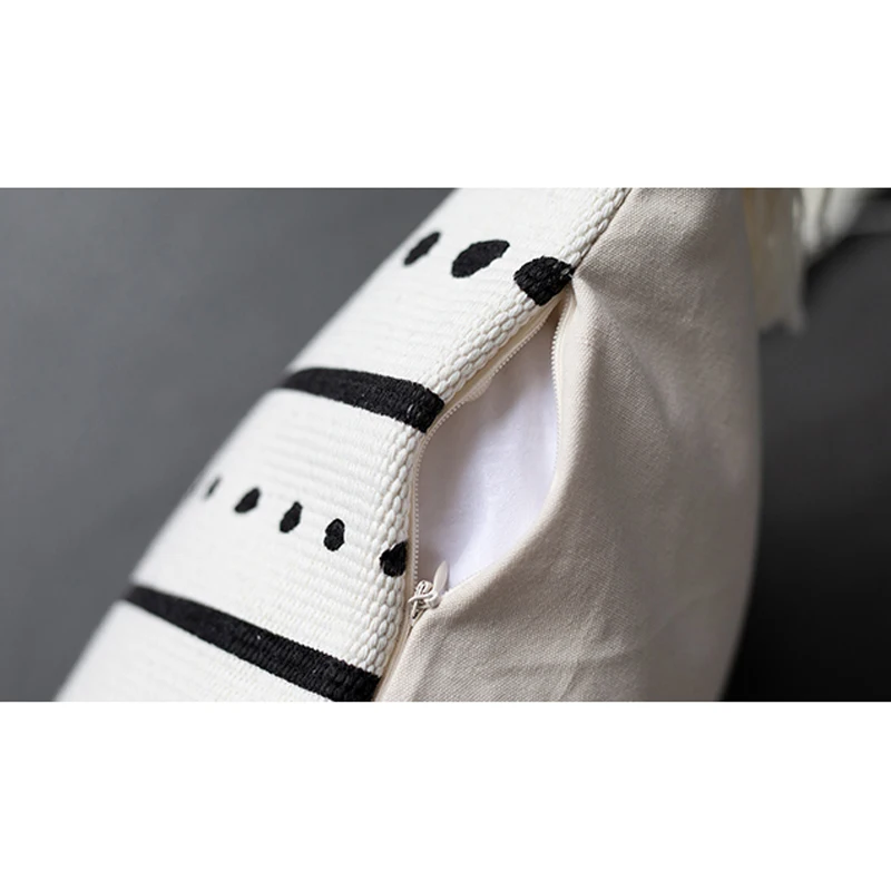 Чехол подушка с геометрическим рисунком хлопковая наволочка в скандинавском