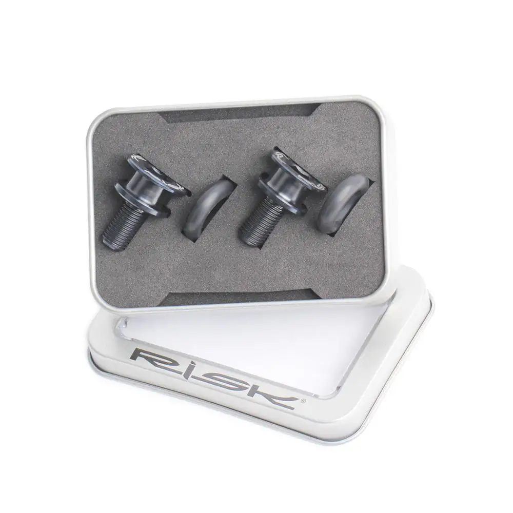 

RISK M8x15mm Titanium Alloy Mountain Bike Bottom Brackets Fastening Bolt Cycling Square Hole Waterproof Crank Screws 3 Colors
