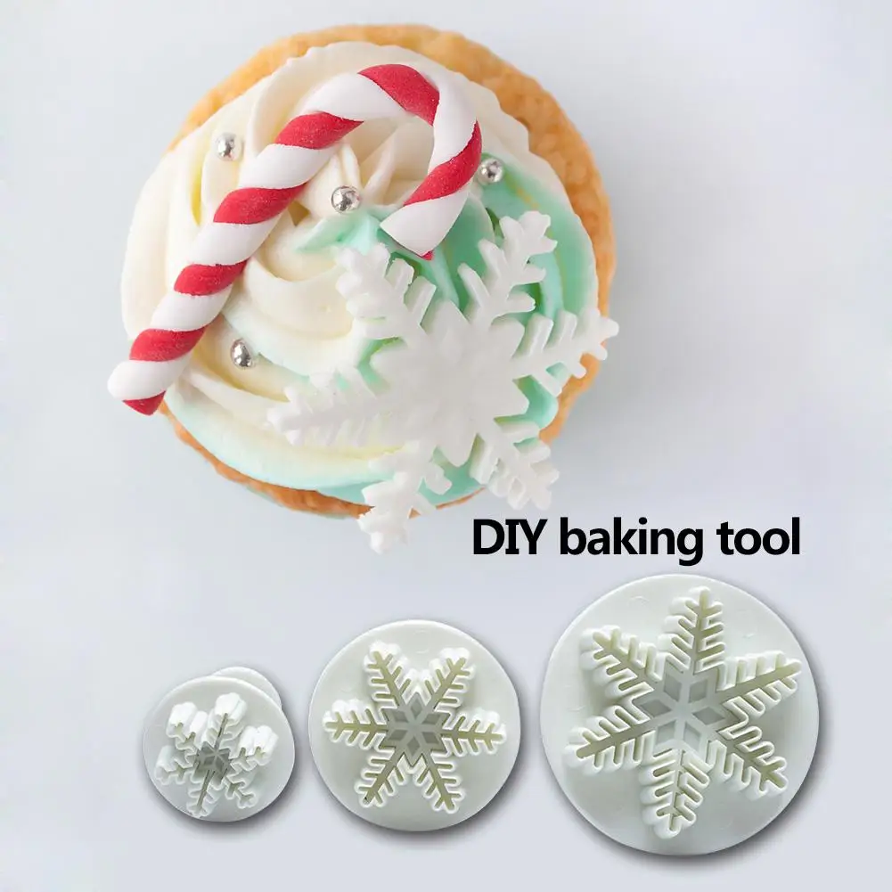 3 шт снежинка рельефная форма для украшения тортов мастикой DIY Инструменты