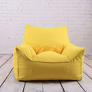 Canvas-Yellow Кресло мешок диван для отдыха стулья сиденье мебель для гостиной без наполнения ленивая подушечка на сиденье Beanbag стул в виде ракушки - Цвет: Canvas-Yellow
