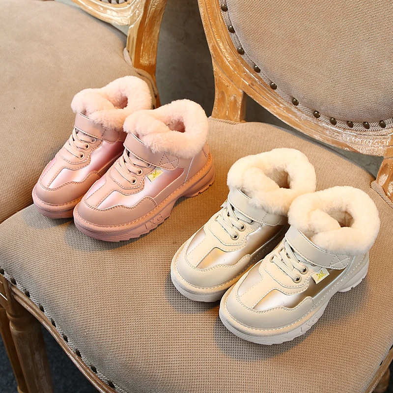 Для малышей обувь для зимние ботинки Зимние ботильоны маленьких мальчиков