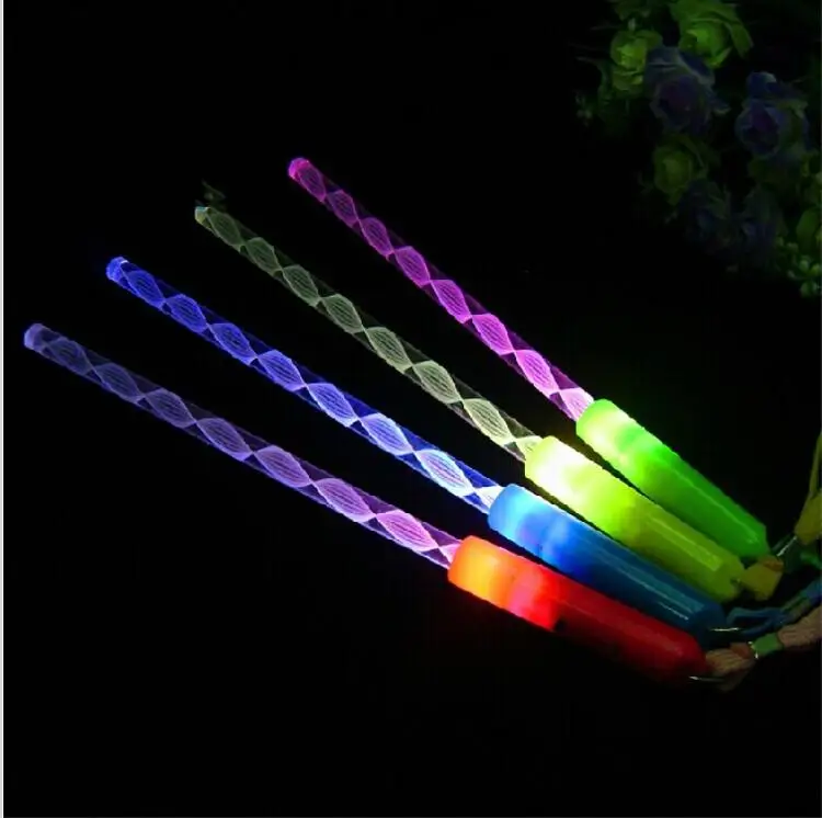 

New led light cheering Rave Glow Sticks Acrylic Spiral Flash Wand For Kids Toys Christmas Concert Bar Birthday Party Supplies