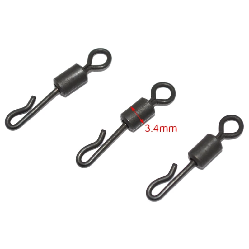 Hirisi 100 шт Карп рыболовные Вертлюги быстрая смена нержавеющая сталь для карпа