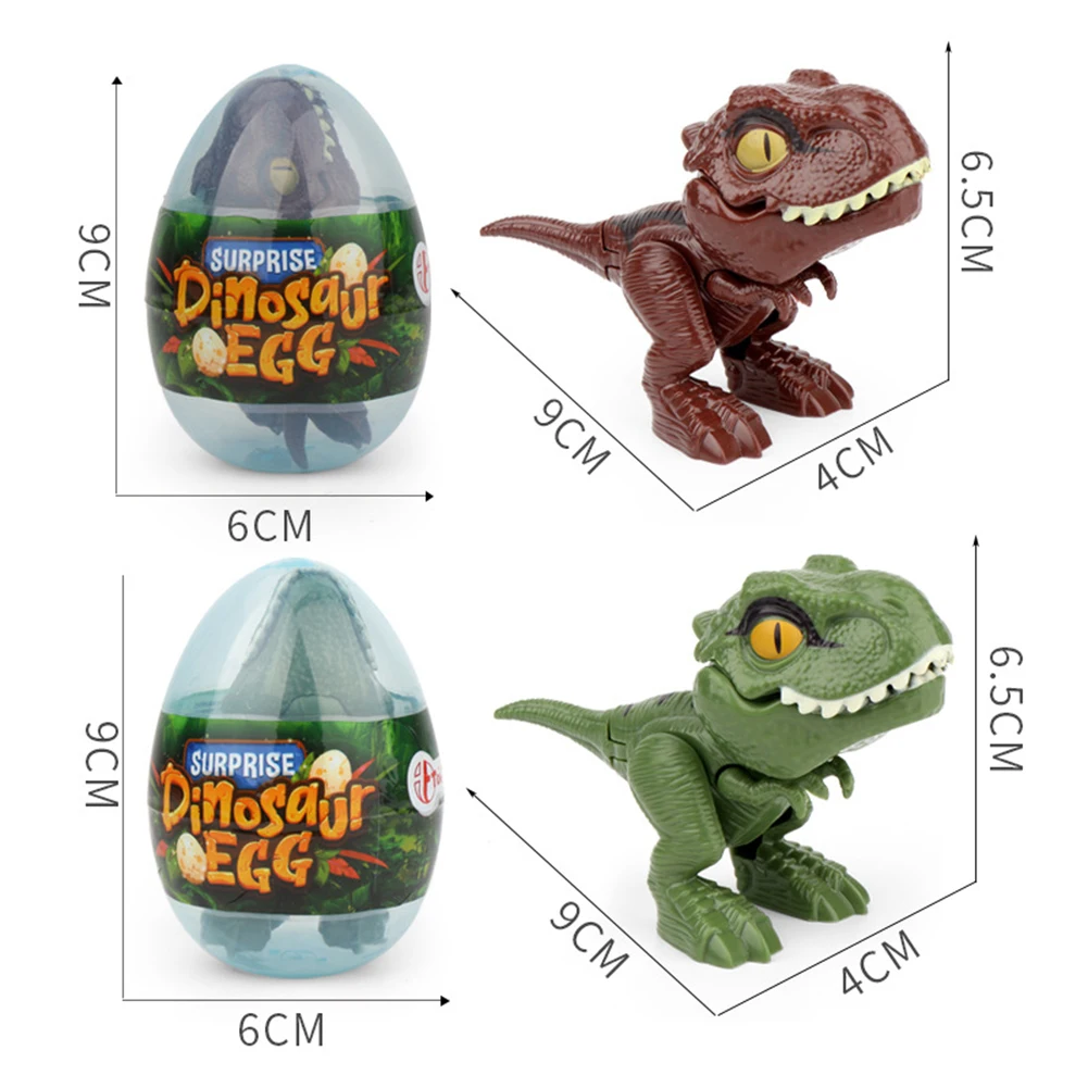 

1Pc Finger-biting Simulated Dinosaur Model Toys Game Flexible Joint Movable Creative Tricky Tyrannosaurus Egg Package Models