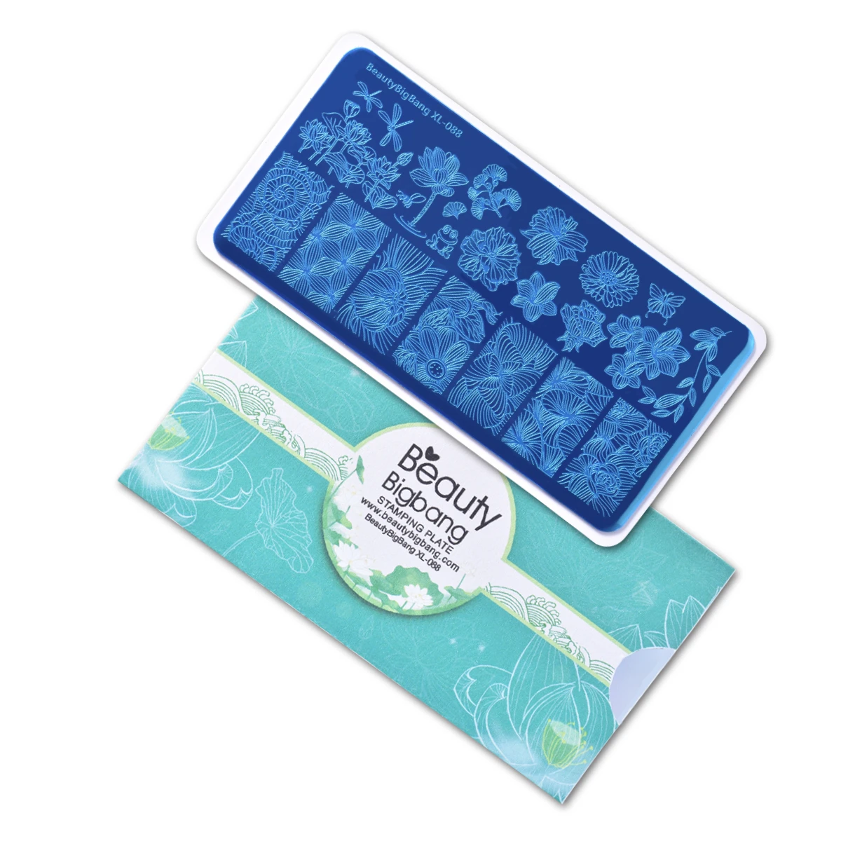 BEAUTYBIGBANG 6*12 см штампованные пластины для ногтей шаблон Лотос линия цветок бабочка