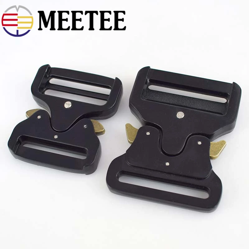 Meetee 38/45MM Webbing Metal Bag Strap Quick Side Release Buckle Shackle Belt Clip Clasp DIY Bags Clothes Accessories AP646|Пряжки и