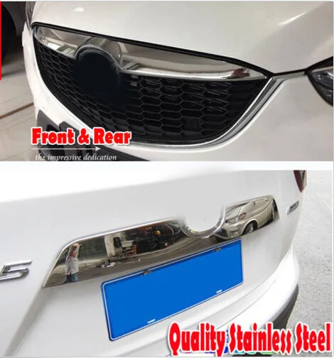 

Яркий хромированный нержавеющий задний и передний бампер Литье под давлением отделка Декоративная Защита крышки багажника накладки на реш...