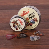 acoustic guitar picks 12 piece pick set tin box round tin box packaging 12 kinds of different thicknesses mixed