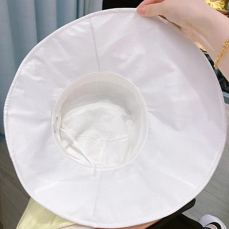 

202105-pinshang new spring summer big brim High grade fabric sunshade leisure lady bucket cap women fishermen hat