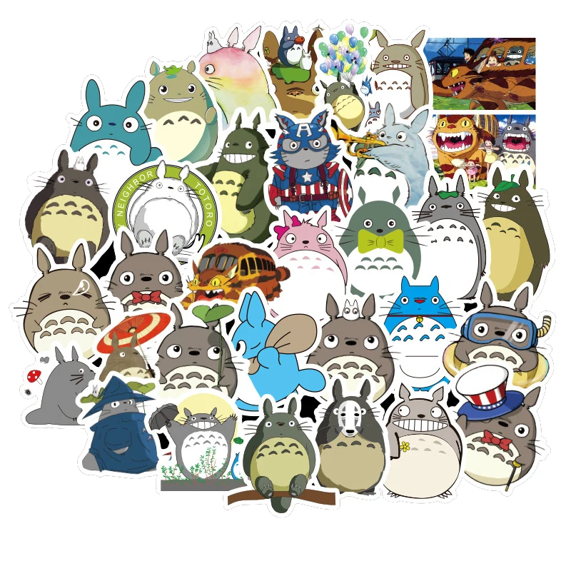 

50 pcs Japanese Movie My Neighbor Totoro Cute Stationery Stickers For Car Laptop Notebook Luggage Decal Fridge Skateboard F4