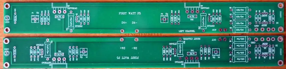 

One Pair F5 25W Class A Power Amplifier Bare PCB (2 Channel PCB Board)