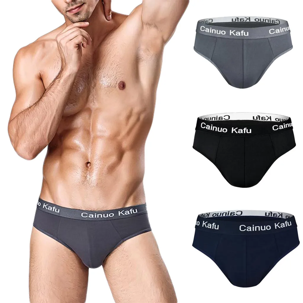 

Men Underwear Men's Soft Splicing Solid Color Underpants Soft Breathable Knickers Pant Breathable Sexy Briefs Jockstrap Cuecas