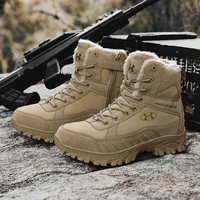 winter plush outdoor trekking men shoes warm military boots men special force tactical combat mens boots breathable desert boot