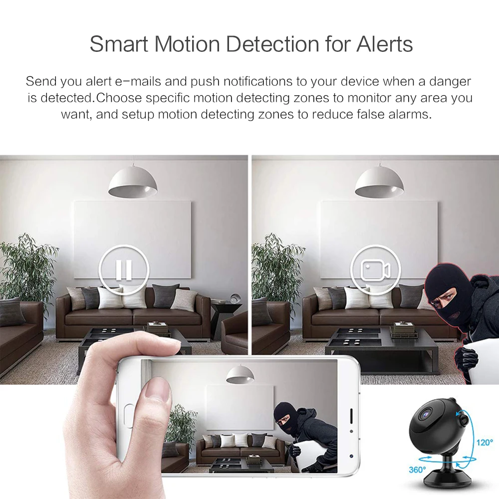 Беспроводная мини камера 2 4 ГГц Wi Fi HD 1080P|Компактные видеокамеры| |