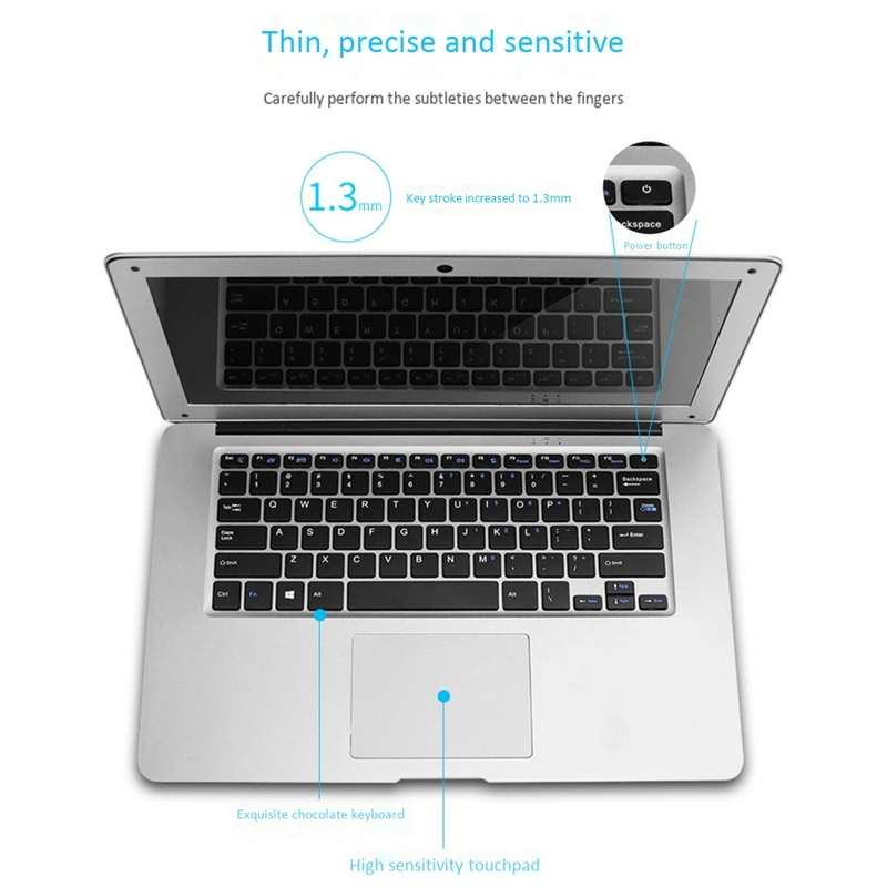 

14-Inch Laptop 64G Quad-Core Solid-State Portable Business 32G Solid-State Hard Drive Supports Extended TF Card