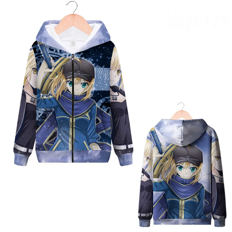 10 Fate/Stay Night Saber Altria Pendragon Jeanne d'Arc куртка для косплейный костюм с капюшоном для мужчин и женщин свитшот на молнии с капюшоном уличная - Color: 10