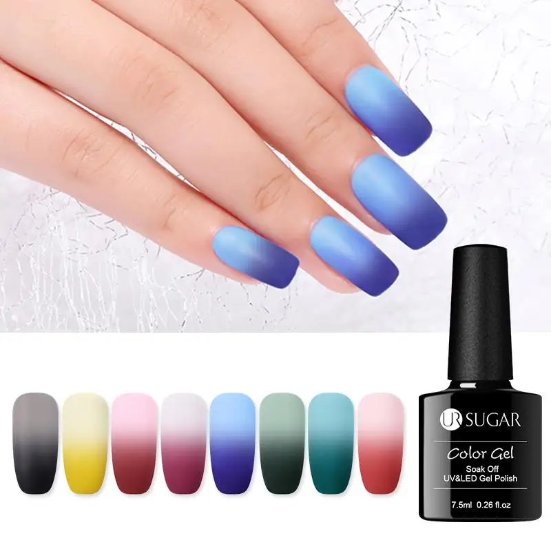 UR SUGAR 7 5 мл термо меняющий гель для ногтей термальный цвет УФ лак Lucky Nail Art Хамелеон