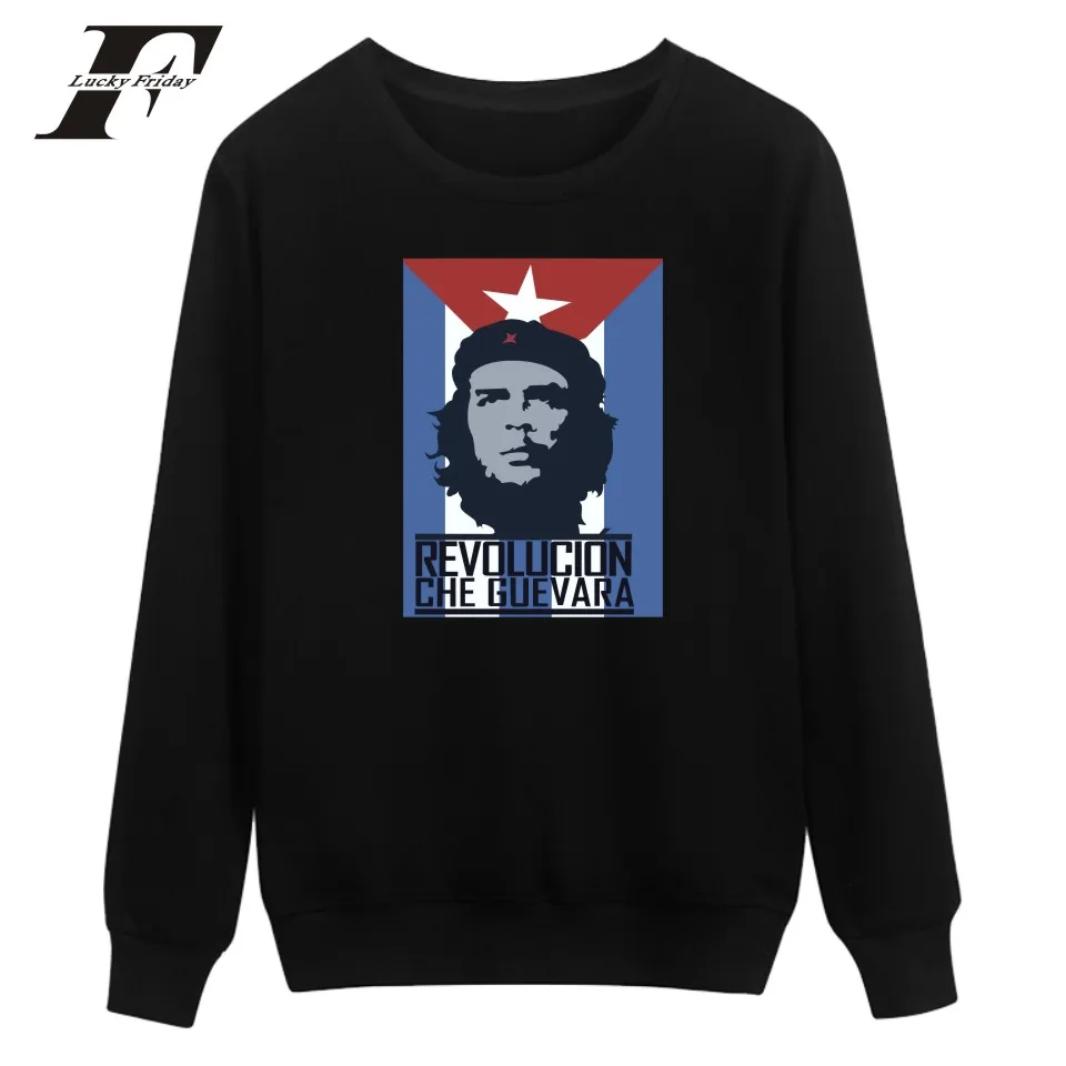 LUCKYFRIDAYF Che Guevara толстовка мужская Толстовка Зимняя Повседневная Плюс Размер 4XL