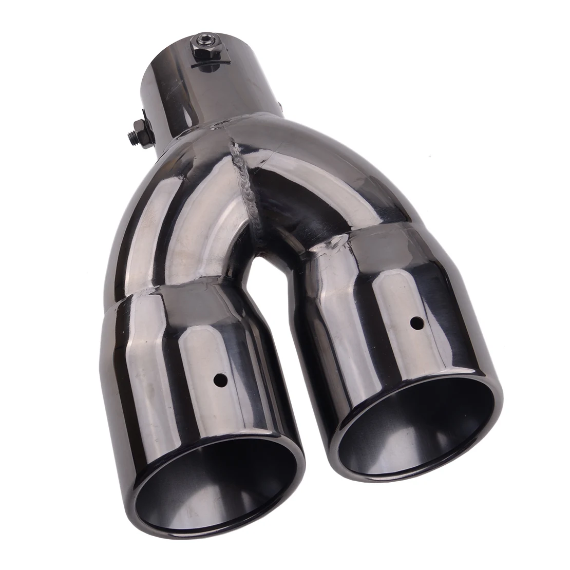 

beler Universal Titanium Black 63MM 2.5'' Inlet Dual Rear Muffler Exhaust Tip Tail Pipe Outlet