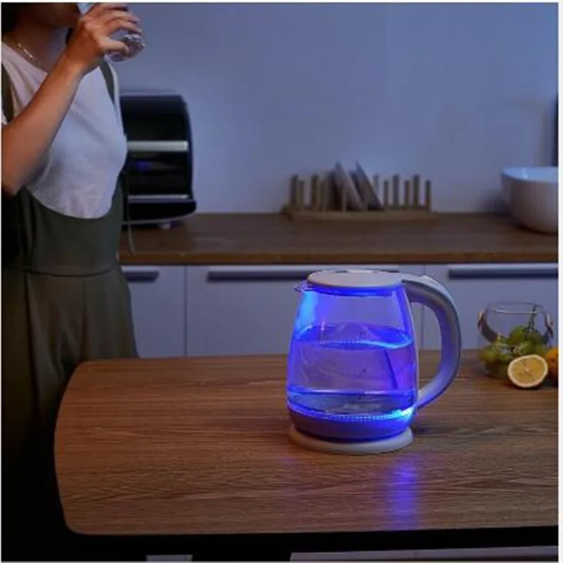 Аккумуляторный СВЕТОДИОДНЫЙ чайник со стеклянным освещением 1 8 л 1500 Вт смарт для