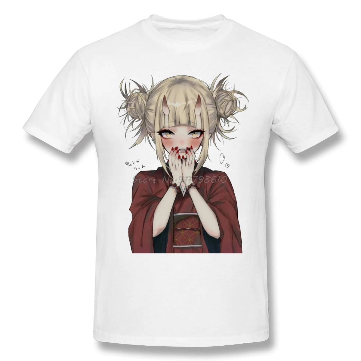 Химико Тога мой герой Футболка Harajuku размера плюс хлопковые футболки с короткими