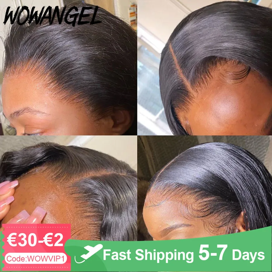 100% невидимые HD кружевные волнистые 13x4 фронтальные человеческие волосы