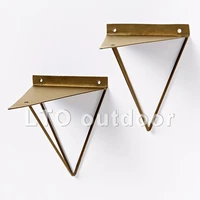 wall mounted shelf metal support frame shelves tripod bracket for wall decoration bookshelves furniture hardware
