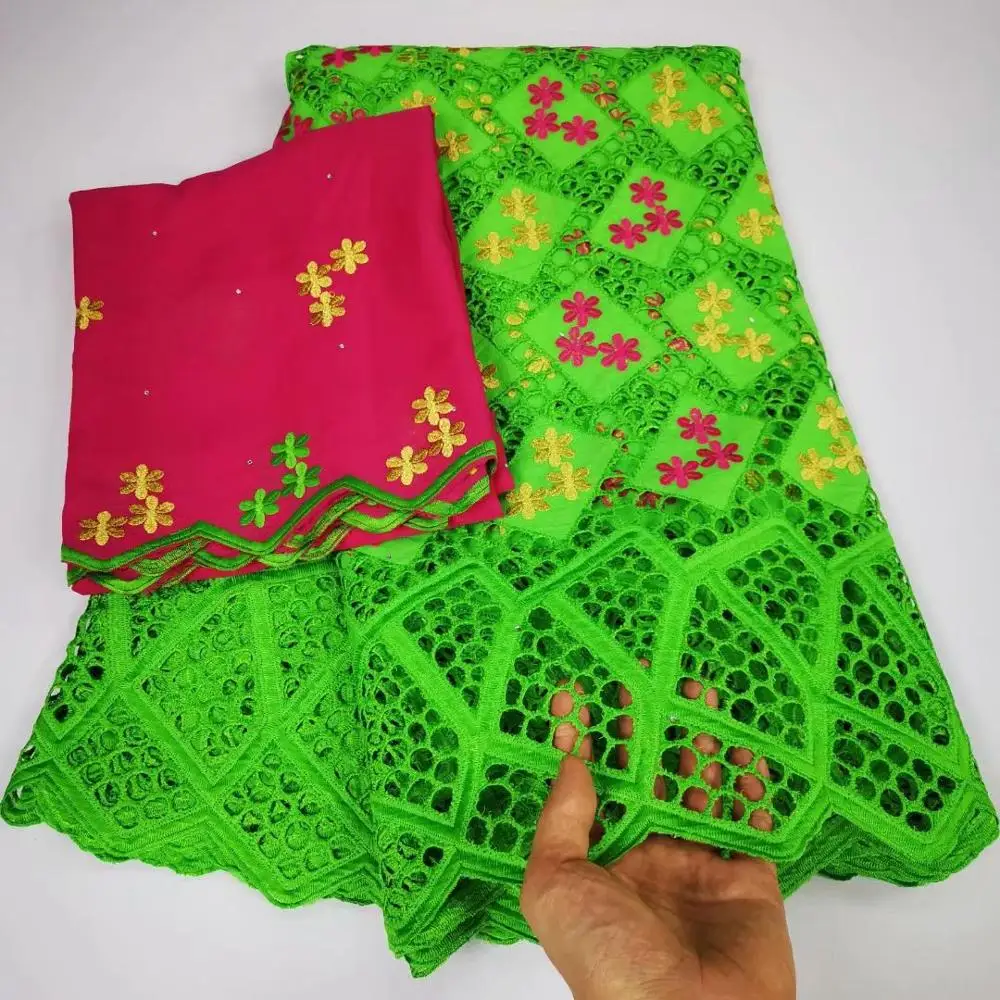 

5+2yards new fashion style hollow out swiss voile lace fabric good quality cotton lace fabric for lady dress F99151