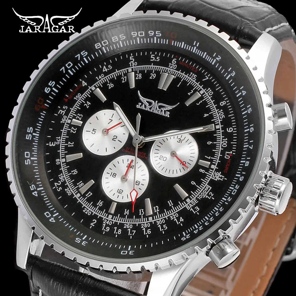 Часы наручные JARAGAR Мужские механические брендовые Роскошные автоматические с 6