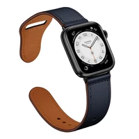 genuine cow leather loop bracelet belt band for apple watch 6 se 5 4 3 42mm 38mm 44mm 40mm strap for iwatch 6 se 5 4 wristband