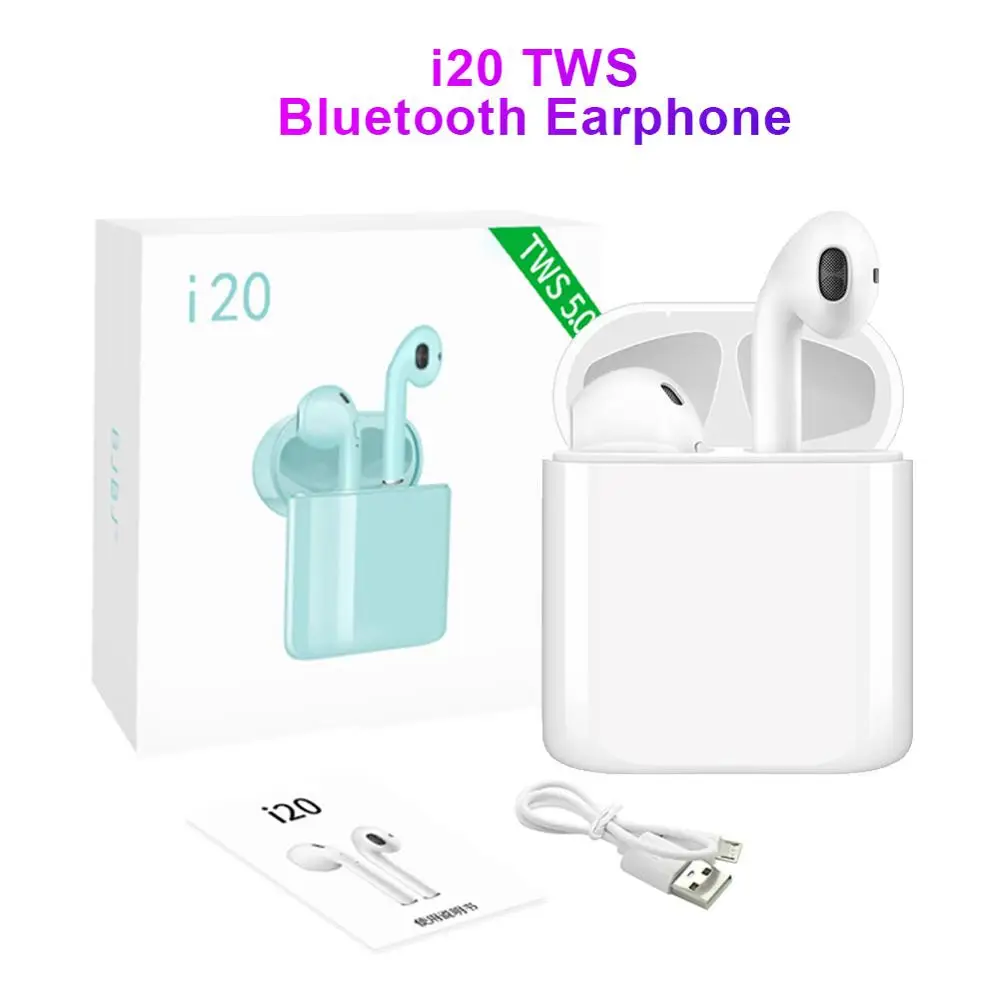 Link Face i20 TWS наушники беспроводные 5 0 bluetooth вкладыши 500mA зарядный Футляр Чехол для