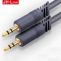 jh link male male 3 5mm jack aux cable for earphone headset pc car audio stereo extender nylon cord jack 3 5 aux wire cable