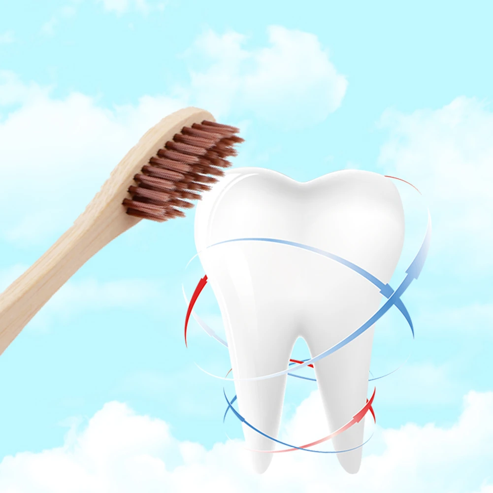 

4pcs Travel Bamboo Toothbrushes Soft Bristle Oral Care Tooth Brush