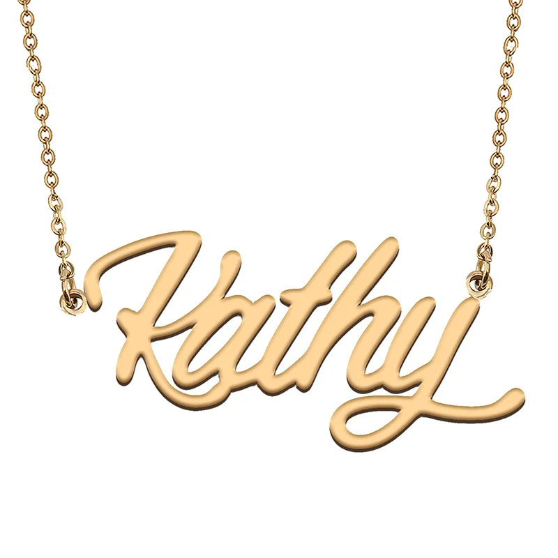 Kathy Custom Name Necklace Customized Pendant Choker Personalized Jewelry Gift for Women Girls Friend Christmas Present