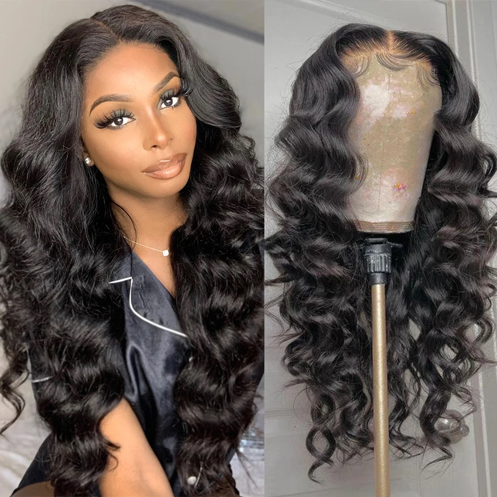 

Loose Wave Wig Human Hair Closure Wig 5x5 Swiss Lace Closure Human Hair Wigs Indian Remy Curly Lace Wig 13x6 Lace Frontal Wig